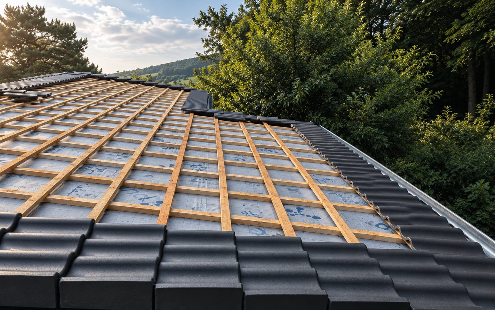 Neu eingedecktes Steildach – Arbeit der Moderne Dachgestaltung Milka aus Euskirchen